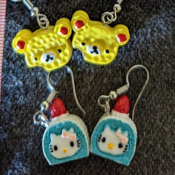 NEW! Never Worn! 5 Pair of Resin Earrings (2nd Set Listed) - Picture 4 of 4